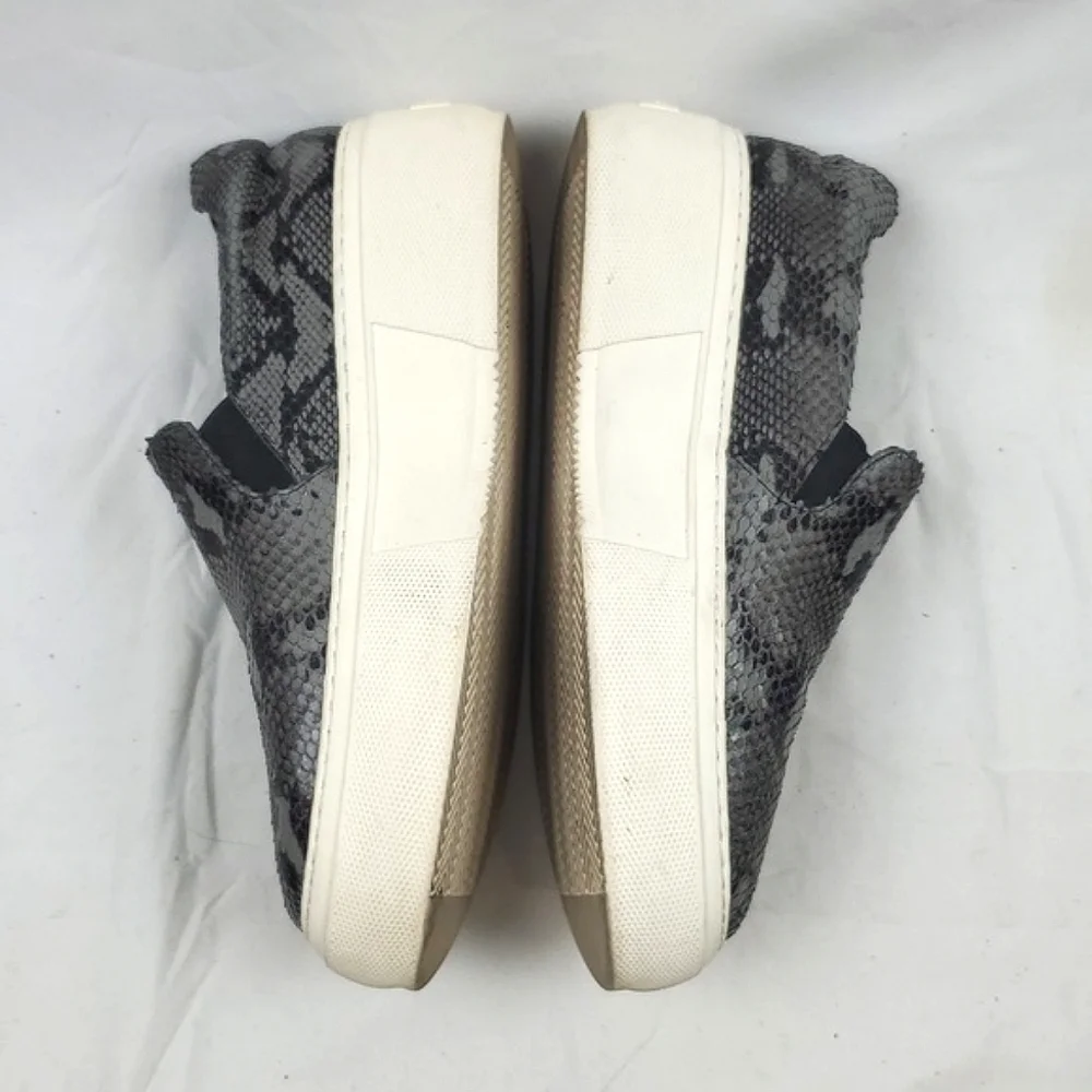 J/Slides Cleo Platform Leather Snake Embossed‎ Slip On Sneaker